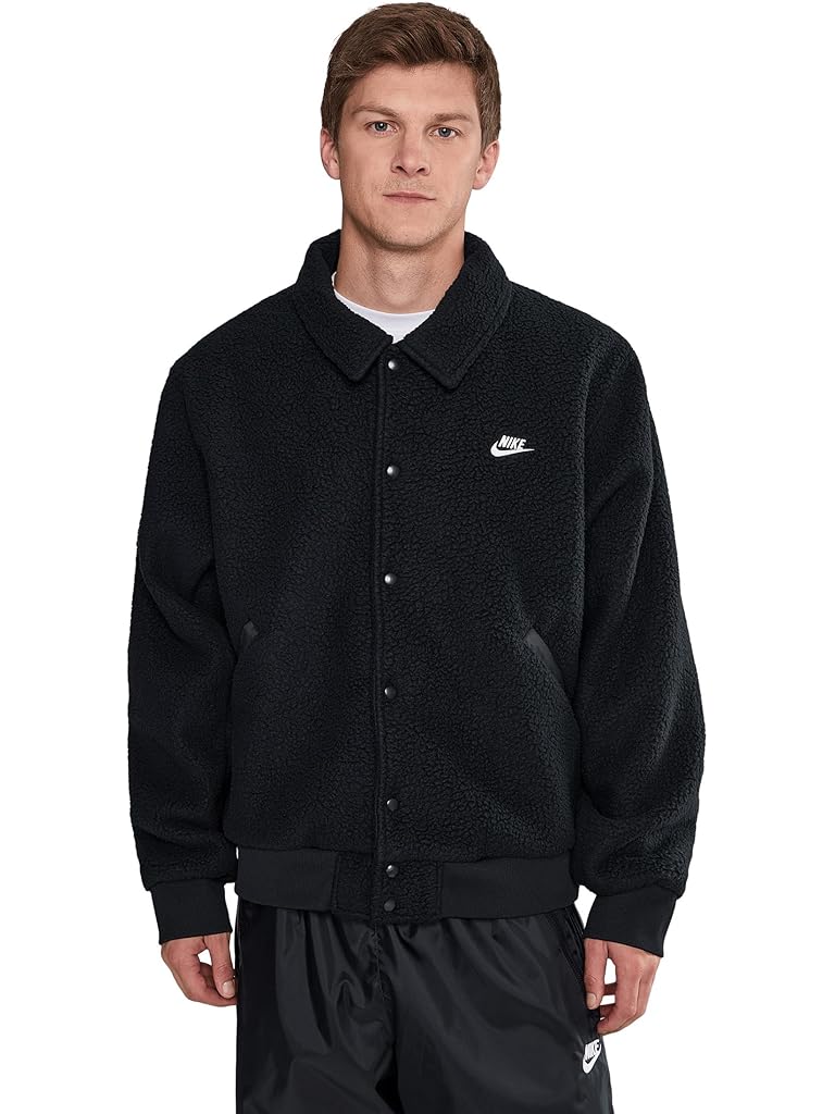 Gray Nike Club Sherpa Coaches Jacket