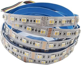 5M 5050 RGBCCT 5 in 1 Led Strip Lights 12V RGB WW CW Led Strips Lighting Led Strip RGBW 6pin 60leds/m Ribbon Lamps IP30/65/67 Non-Waterproof IP30, 12V