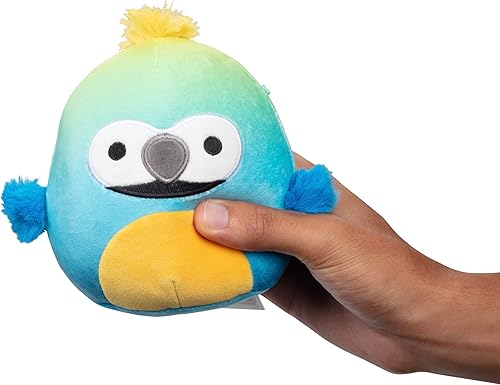 Miniatura 3 de Squishmallows Peluche Kellytoy de 5 pulgadas, Baptise The Guacamayo, juguete coleccionable suave y blando de peluche, añádelo a tu escuadrón -