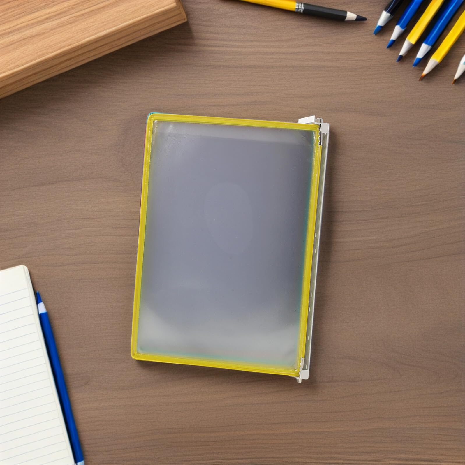 Levemolo Espositore da Parete 20 Pagine A4 in Metallo e PVC Porta Volantini Organizer per Documenti da Scrivania e Riunione per Ufficio e Locali Pubblici