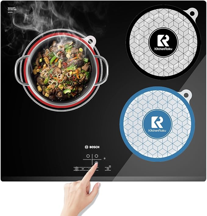 Kitchenraku 2 PCS Induction Cooktop Mat, Induction Cooktop Protector For