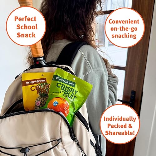 Miniatura 2 de Crispy Green Fruta natural liofilizada, mandarina de una sola porción, sin azúcar añadido, 0.42 onzas (paquete de 12)