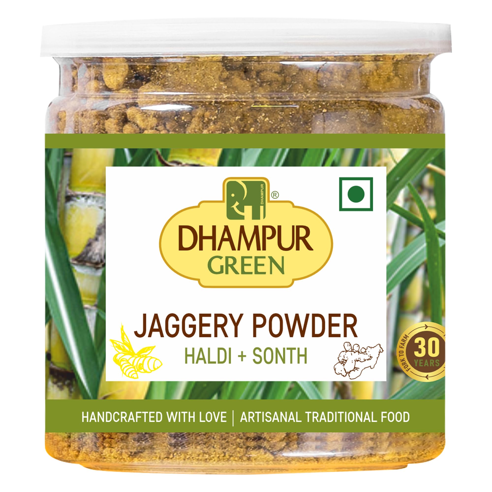 Dhampurgreen Turmeric & Ginger Jaggery Powder, 300G | Spiced Jaggery Powder | Haldi & Sonth Gur (B07VFJ38R2) Amazon Price History, Amazon Price Tracker