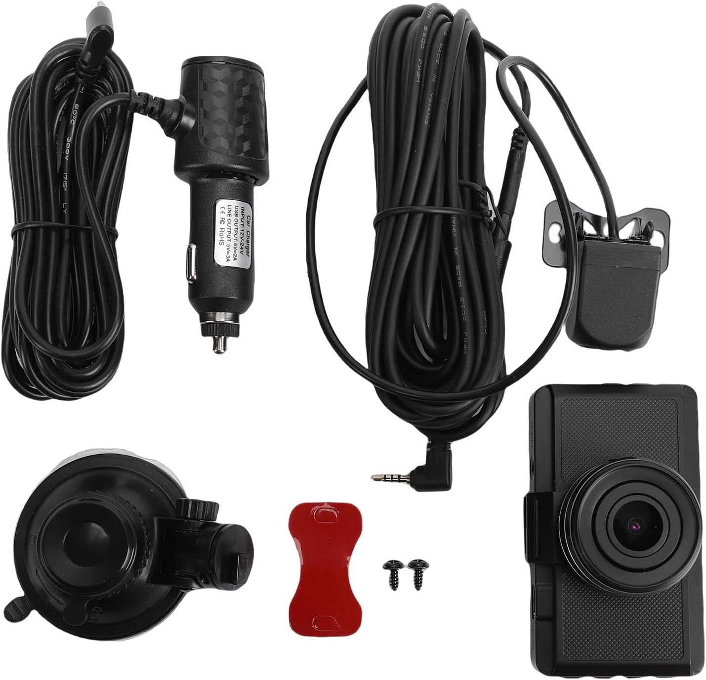 Contents of the Yunseity Dash Cam package
