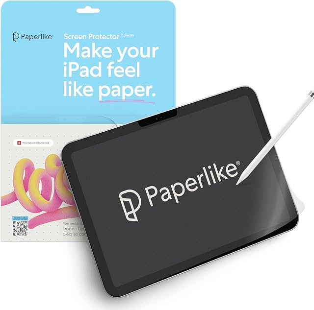 PaperLike 2.1 (2 Pieces) for iPad iPad 10.9" 10th Generation (2022)- Transparent Matte Screen Protector for Notetaking and Drawing like on Paper