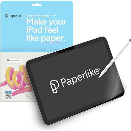 Paperlike 2.1 (2 Pieces) for iPad 10.9" 10th Generation (2022) - Transparent Screen Protector for Notetaking and Drawing like on Paper