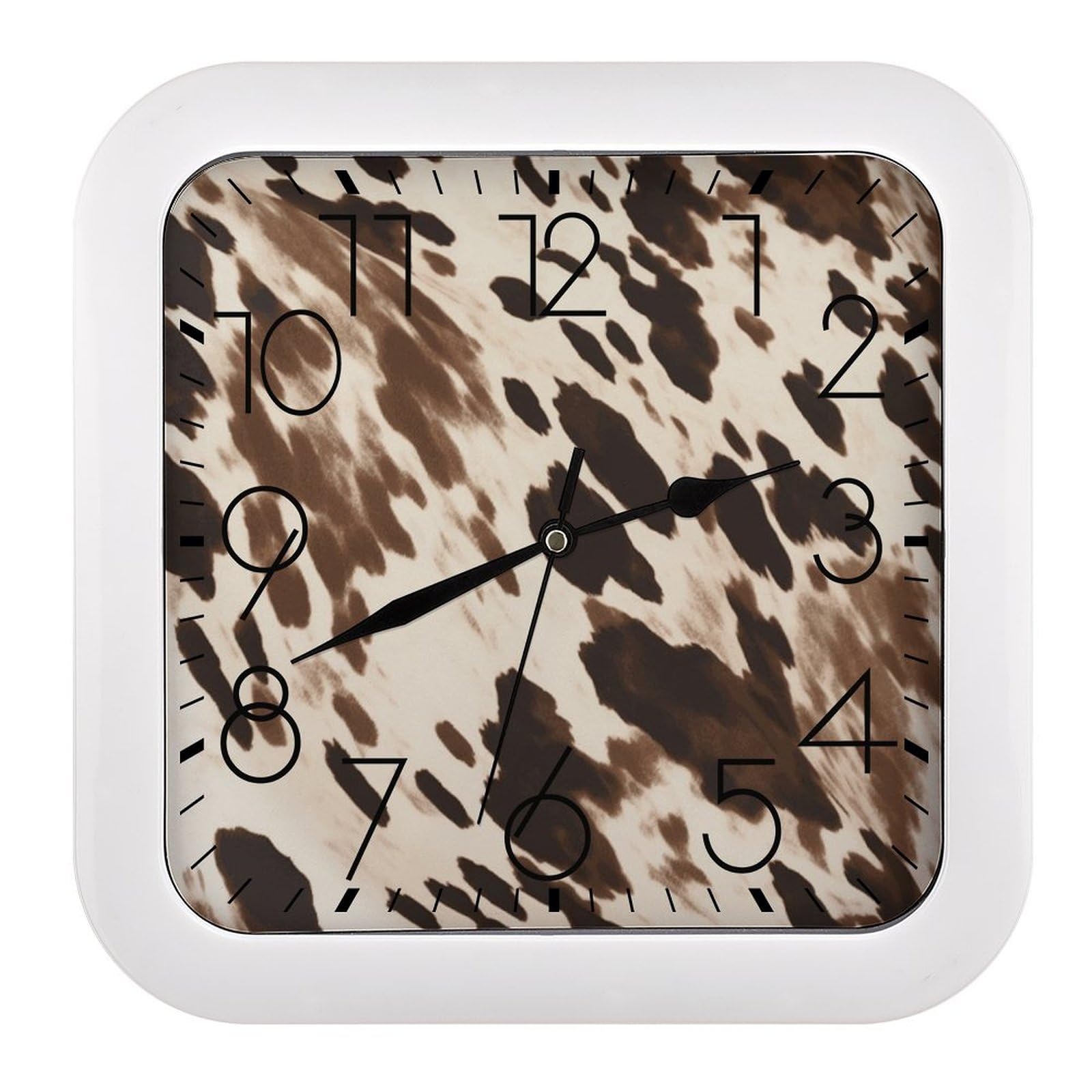 Horloge murale carrée pour salle de classe et bureau facilitant la lecture
