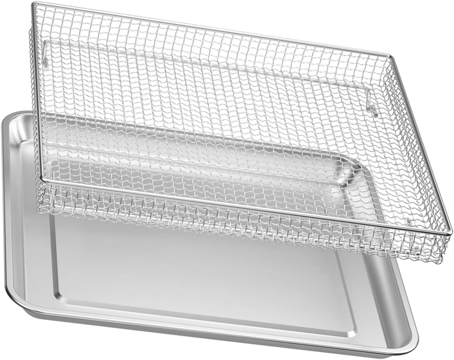 Multifunctional Stainless Steel Tray and Basket Suitable for Air Frying Machine for Crispy Results Uniform Cooking Air Fryers Basket
