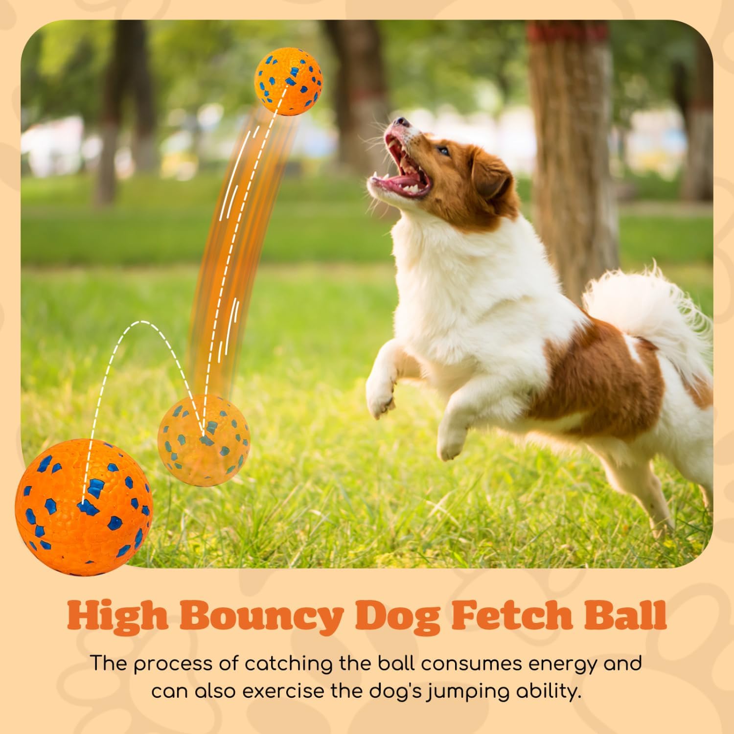 Nobleza Dog Ball Toy Tennis Bouncying Training Balls, Aggressive Chewer Teething Durable Floating Dog Tennis Balls, Interactive Pet Popcorn Ball for Medium Small Pet Puppy, 8 PCS