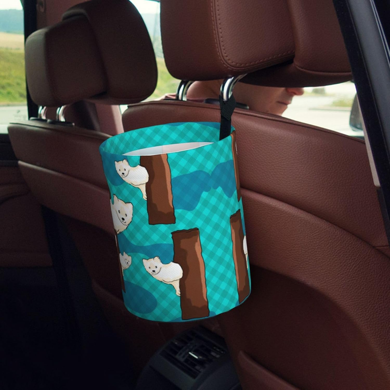 Cute Little Raccoon Convenient Foldable car Trash can, Easy to Install, Practical and Convenient car Accessories image 5