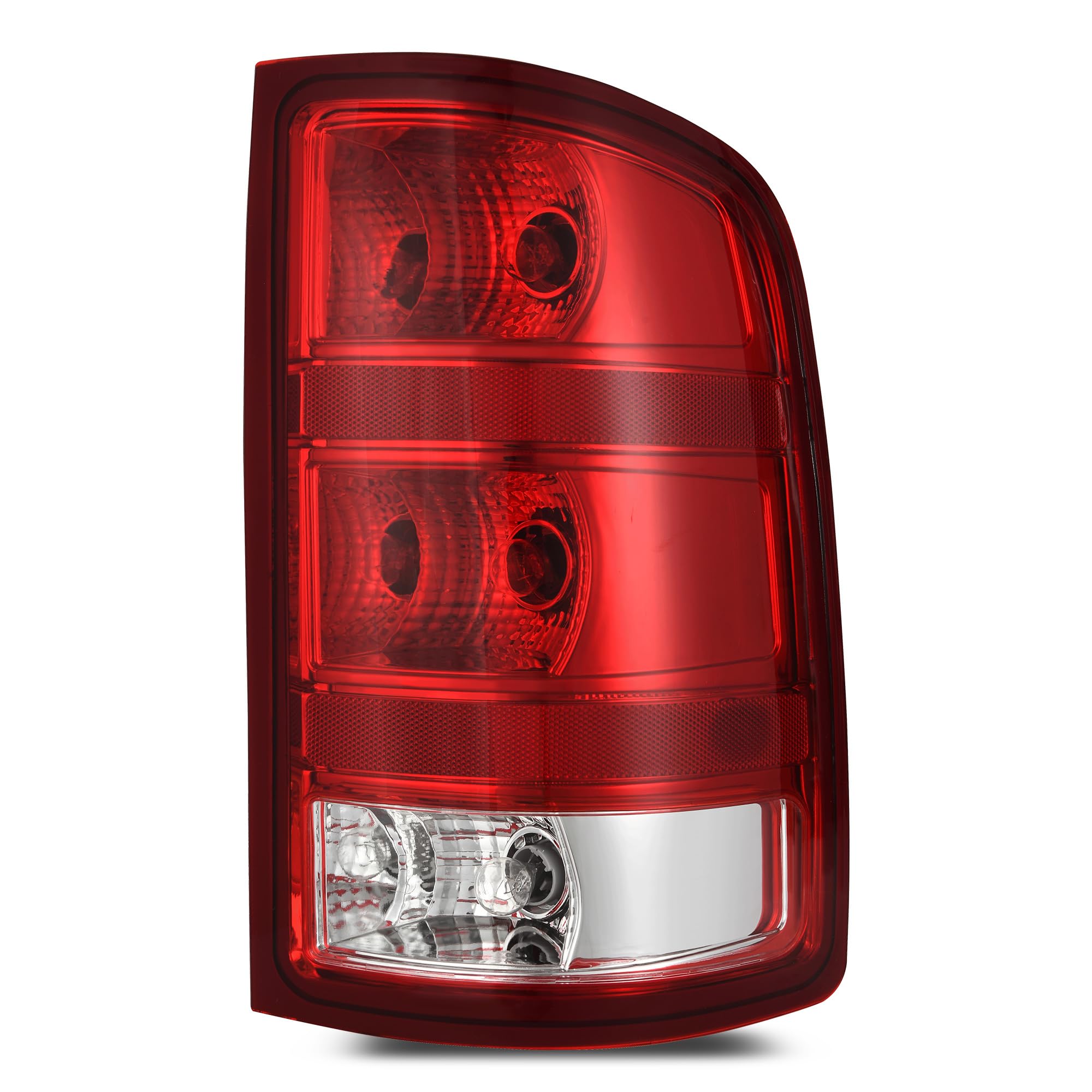 AUTOSAVER88 Tail Lights Assembly Compatible with 2007-2013 GMC Sierra 1500/2007-2014 GMC Sierra 2500 HD/2007-2014 GMC Sierra 3500 HD, Red Clear OE Replacement Taillights - Passenger Side