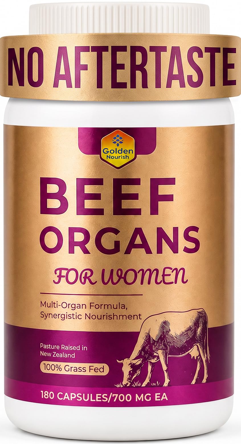 Grass-Fed Beef Organ Supplement for Women 180 Capsules 1 Bottle