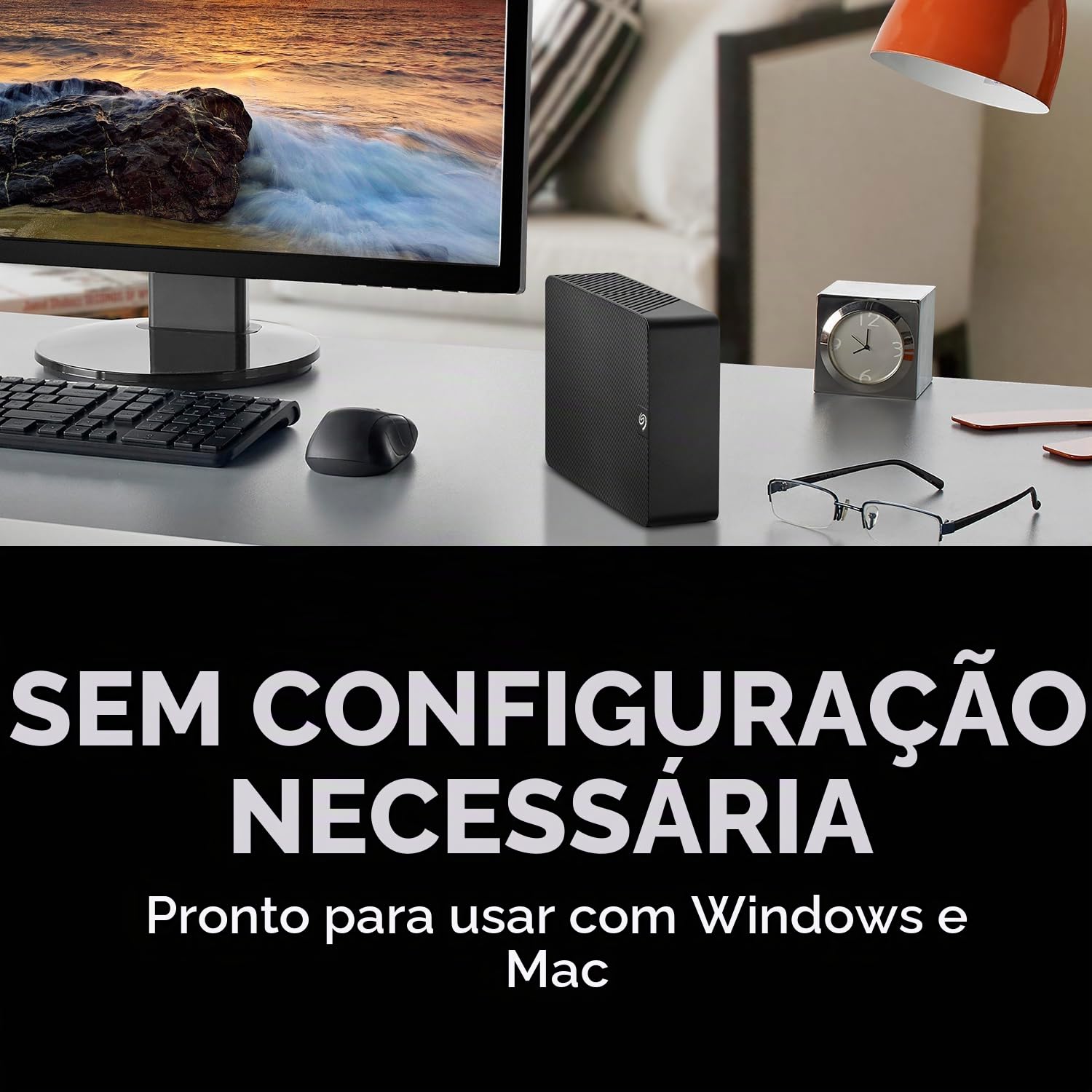 Seagate Disco rígido externo de expansão de 10 TB HDD - USB 3.0