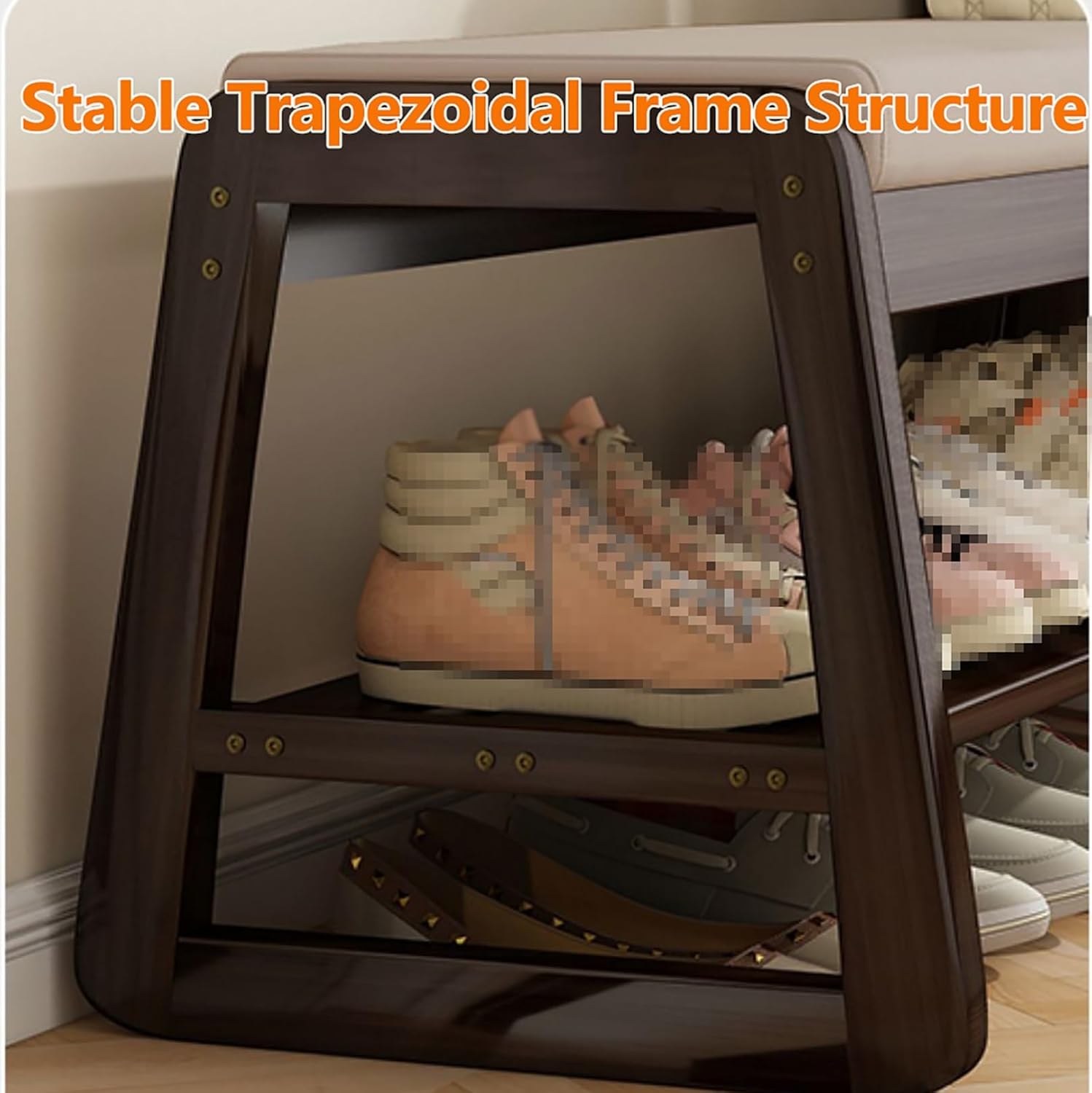 Benches Garden Bench Outdoor Patio Seating Backless Park Chair Lawn Path Slatted Seats,Modern Shoe Bench with Storage - Entryway Shoe Rack Organizer, Upholstered Seating for Front Door, Smal