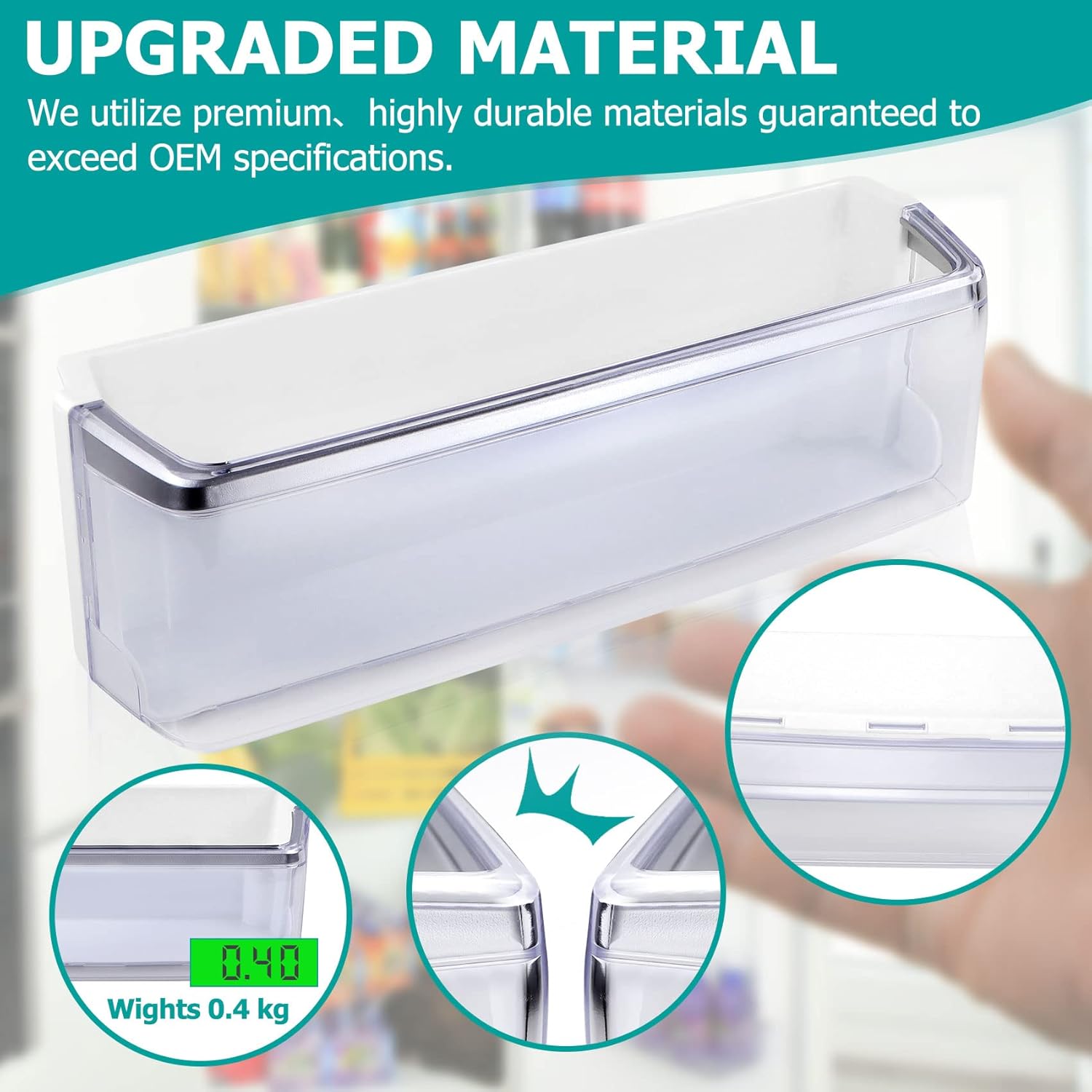 Durable Refrigerator Door Bin