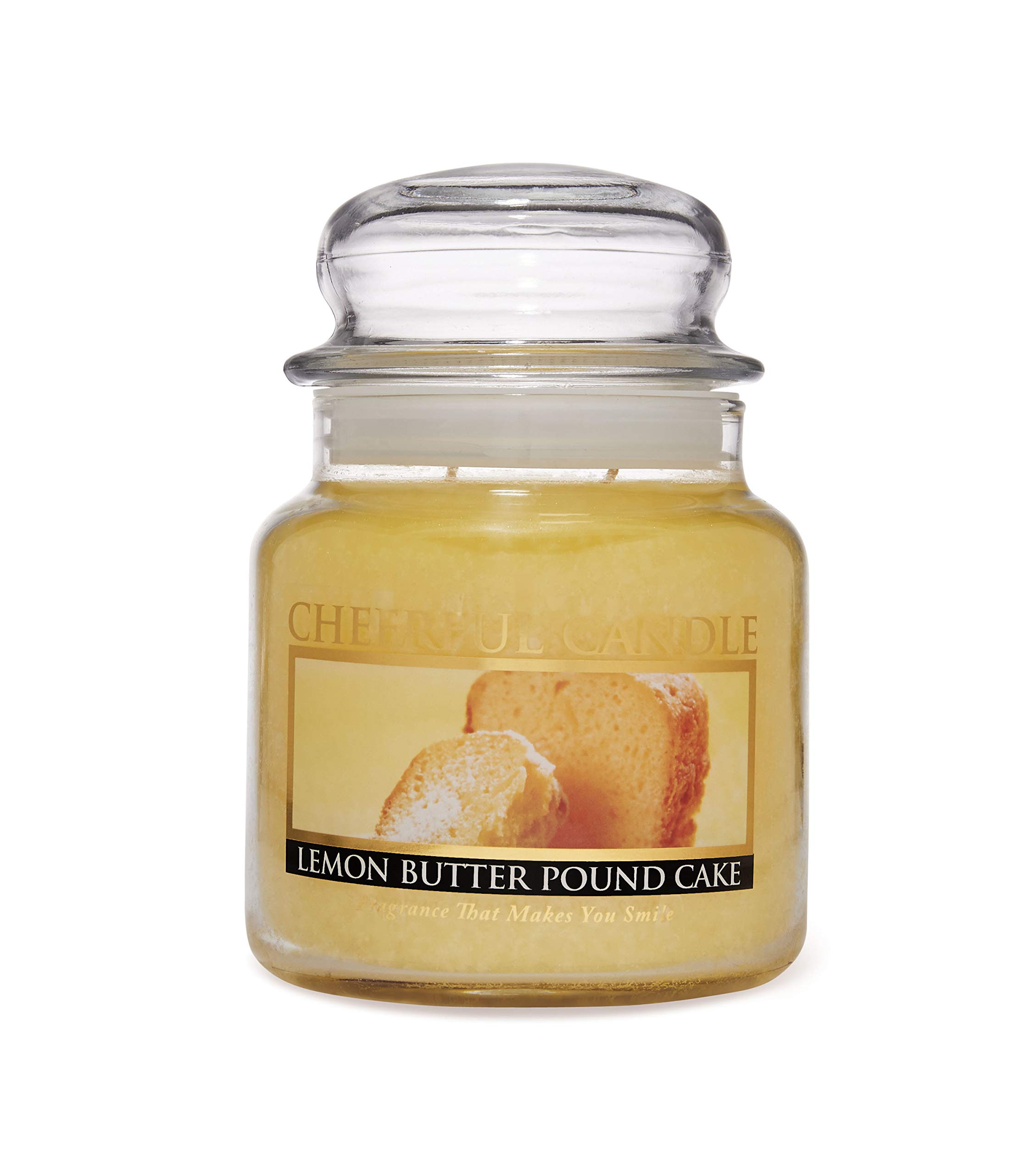 A Cheerful Giver - Lemon Butter Pound Cake - 16 oz Scented Candle Jar - Cheerful Candle -135 Hours of Burn Time, Candles Gifts for Women