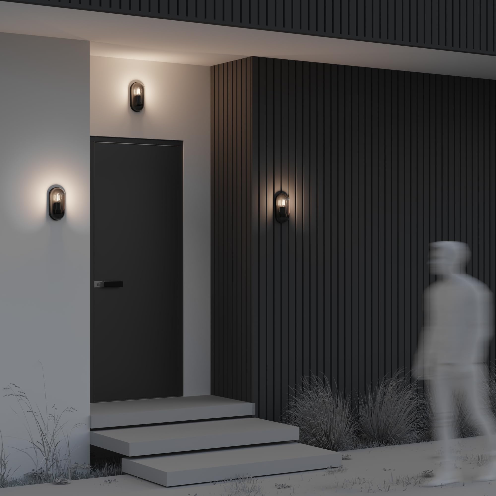 Maytoni Moderne Outdoor Wandleuchte Cundle 1x E27 excl. Graphit aus Aluminum und Kunststoff 1230 Lumen Energieeffizient 15W für Gärten, Terrassen, Außenanlagen