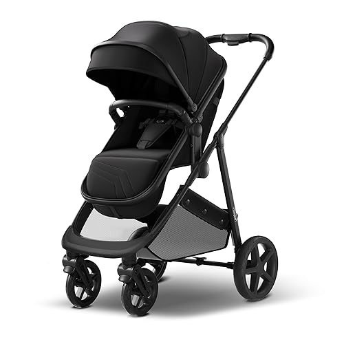 Mompush Wiz - Cochecito de bebé 2 en 1 con modo moisés, cochecito convertible para recién nacidos y niños pequeños con asiento reversible y toldo
