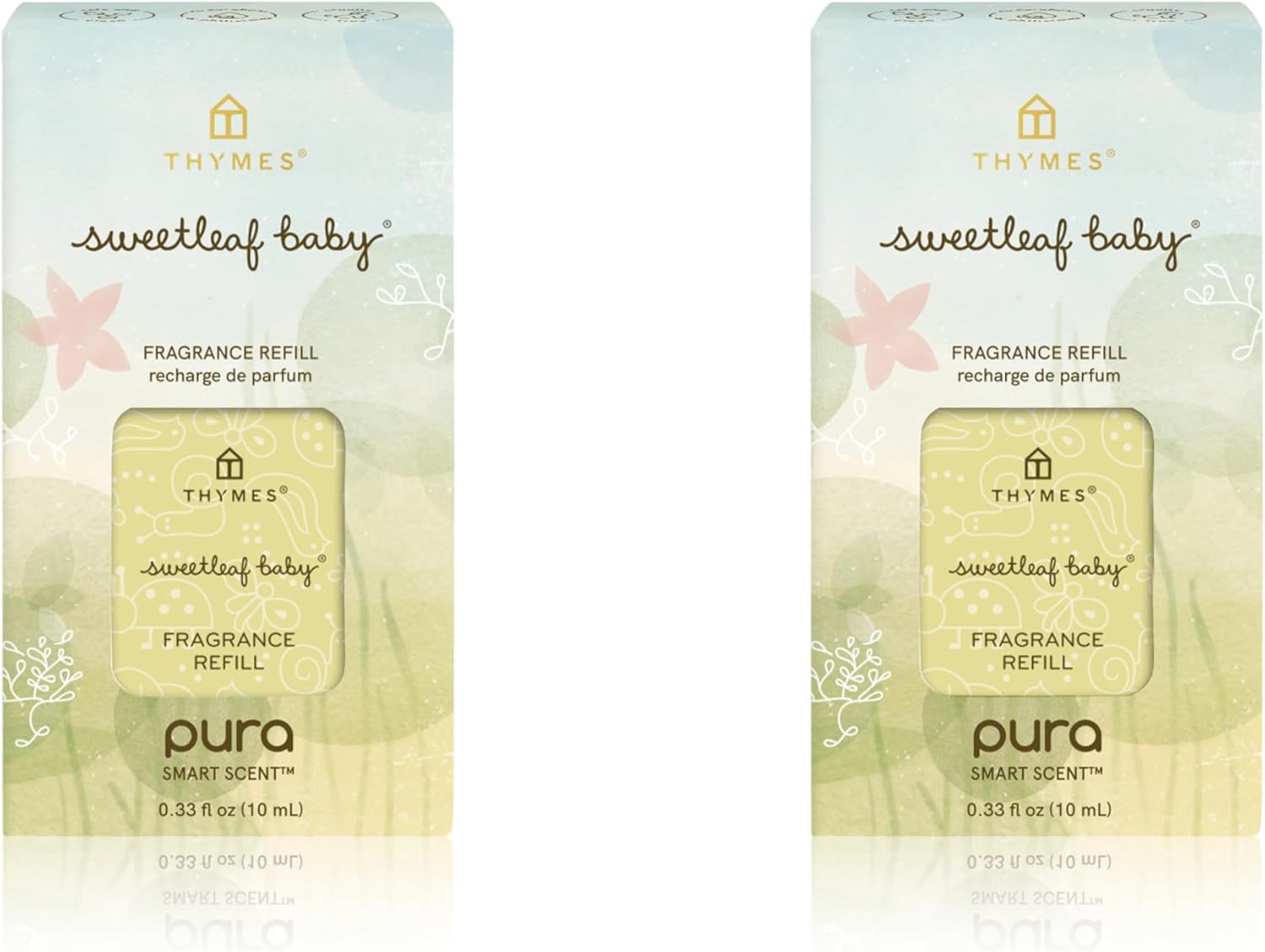Thymes Pura Refills – 2 Pack of Oil Diffuser Scents – Long-Lasting Pura Diffuser Refills – Premium Home Fragrance – Notes of Rosemary, Sage, Lemon, Sea Salt & Jasmine (Cyprus Sea Salt, Pack of 2)