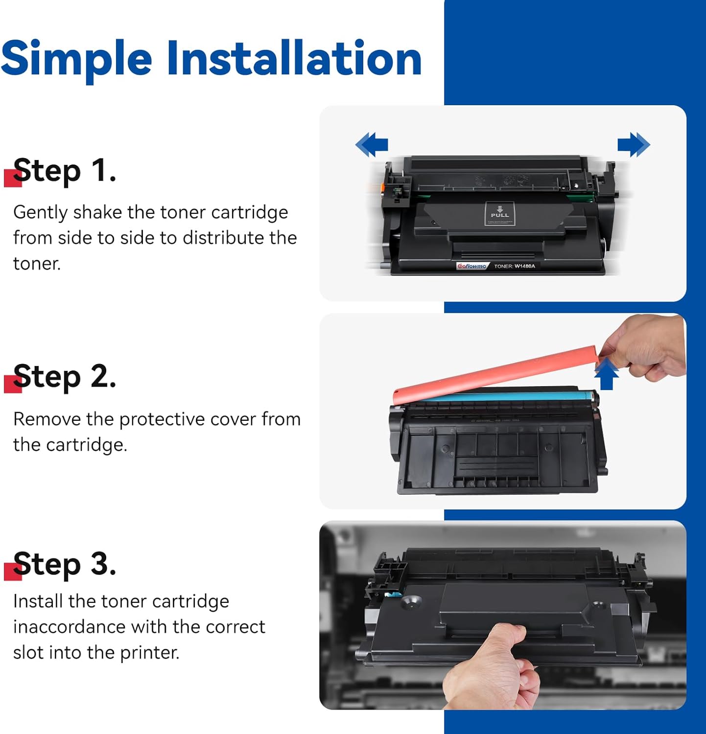 148X Toner Cartridges High Yield (2-Pack) Compatible Replacement for HP 148 148A W1480A Work with HP Pro MFP 4101fdw Pro 4001n 4001dw 4001dn MFP 4101fdn Printer