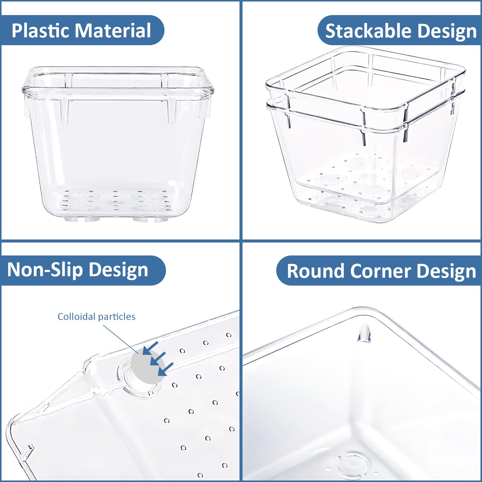 30 pièces Rangement Maquillage,4 Sizes Rangement Tiroir,Organisateur