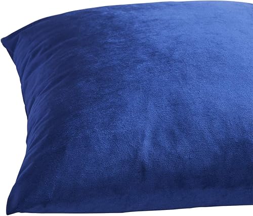 Vista 327 de GIGIZAZA - Juego de 2 fundas de almohada decorativas de 18 x 18 pulgadas, fundas de almohada cuadradas de terciopelo verde azulado pavo real