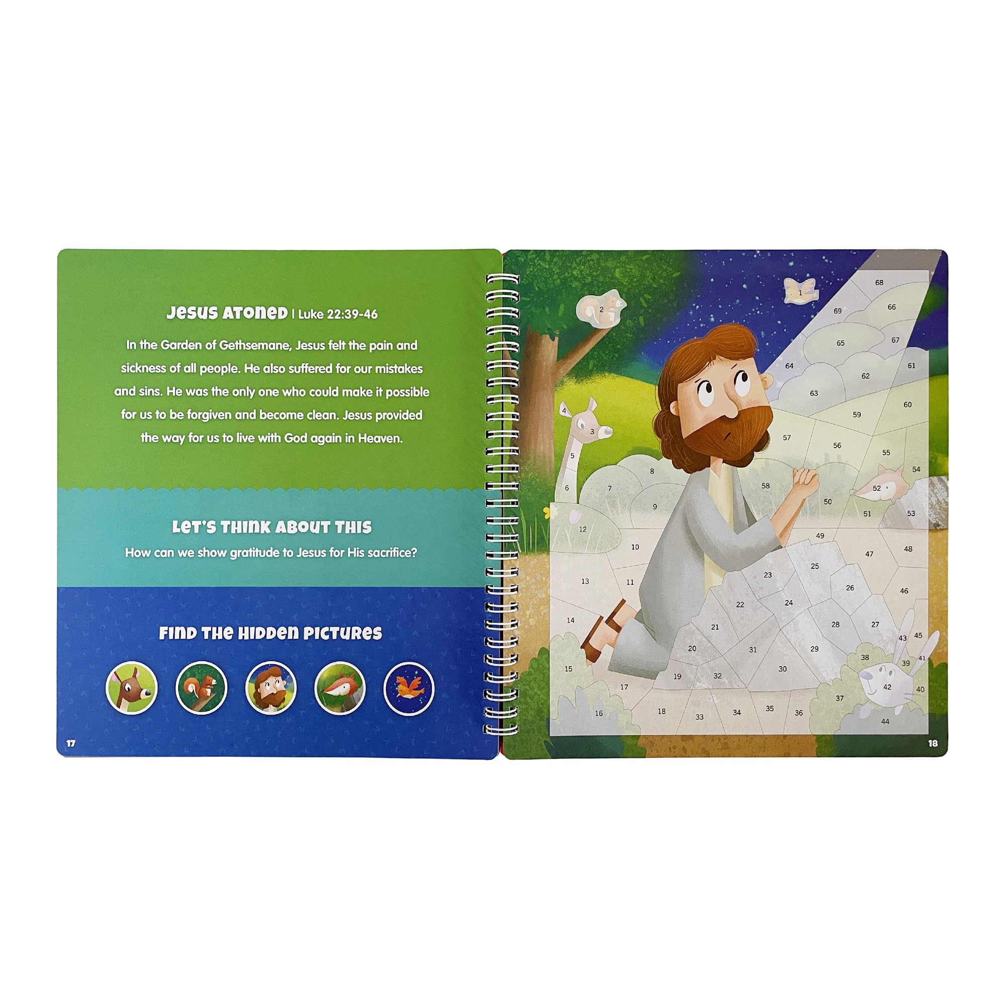 The Life of Jesus Sticker Stories: Libro de actividades del Nuevo Testamento, 756 calcomanías, 10 historias, encuadernado en espiral, a partir de 7 años