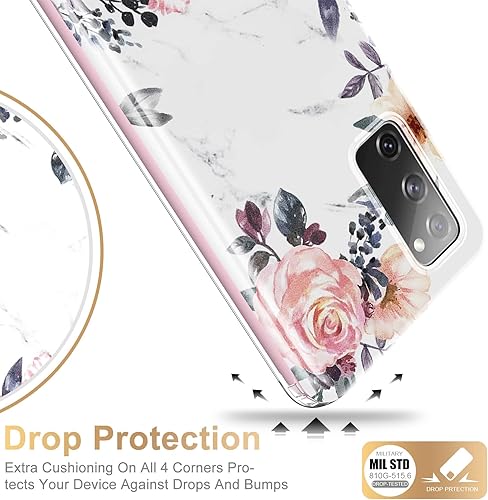 Miniatura 4 de ESDOT - Funda resistente para Samsung Galaxy S20 FE 6.5 pulgadas, con protector de pantalla integrado, protección de grado militar con diseños