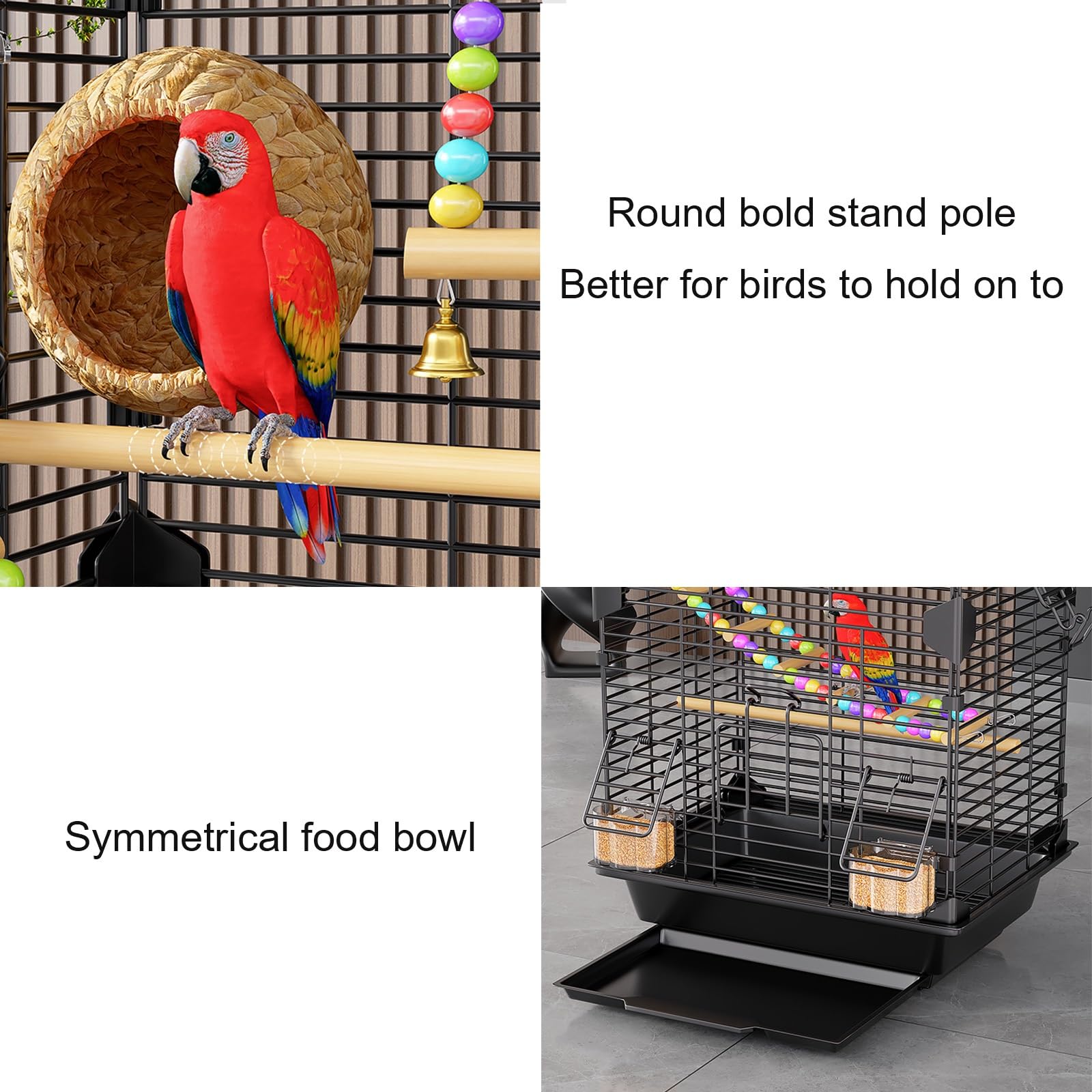 Amazon | インコ ケージ、トリカゴ、持ち運び用ハンドル付き、小型