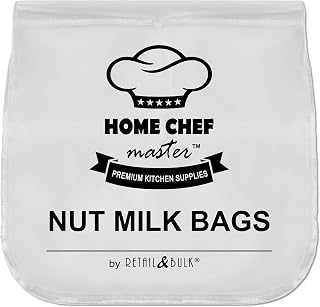 Large Nut Milk Bag - 12x12 Inches, Certified Food Grade Nylon, 200 Micron Fine Mesh, Reusable Strainer for Nut Milk, Juicing - 1 Pack