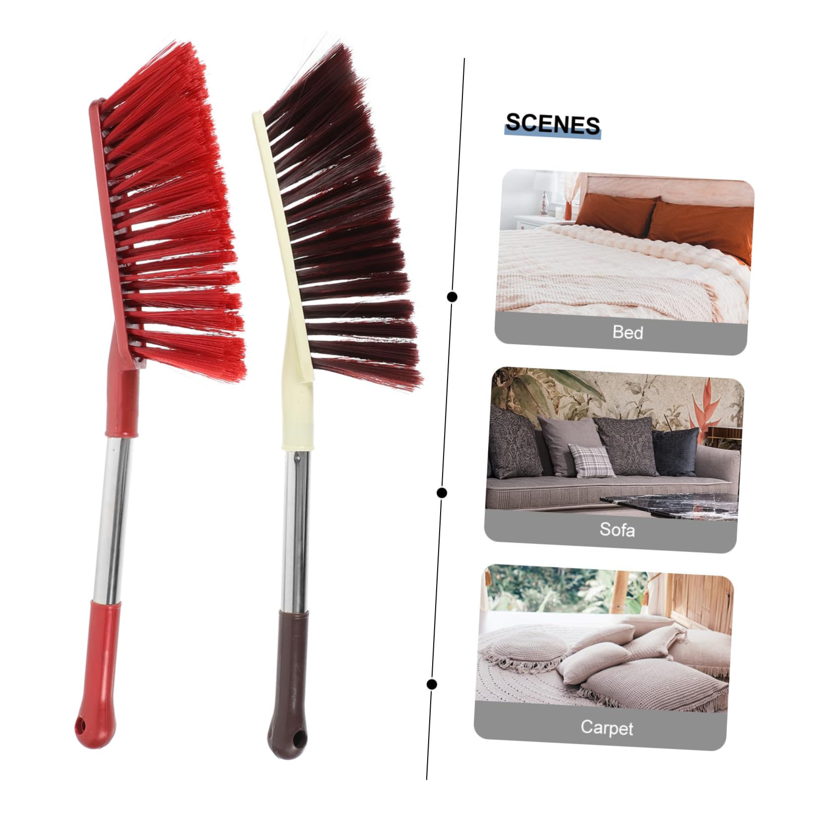 SOLUSTRE 10stücke Staubbesen Mit Edelstahlgriff Weiche Reinigungsbürste Für Sofa Bett Und Teppich Multifunktionale Haushaltsreinigung Für Möbel Und Kleidung