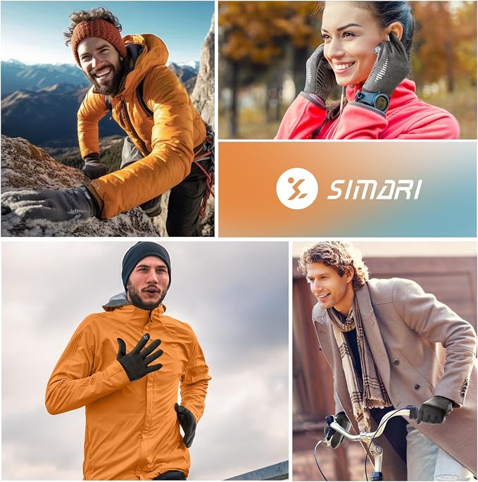 Guantes de invierno SIMARI para hombre y mujer, táctiles térmicos miniatura 8
