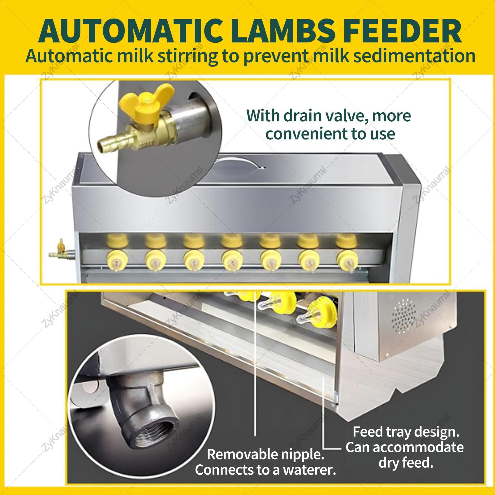 Botella de alimentación automática para lechones, alimentador de pezones de silicona de temperatura constante, pezones 10/14 para granja