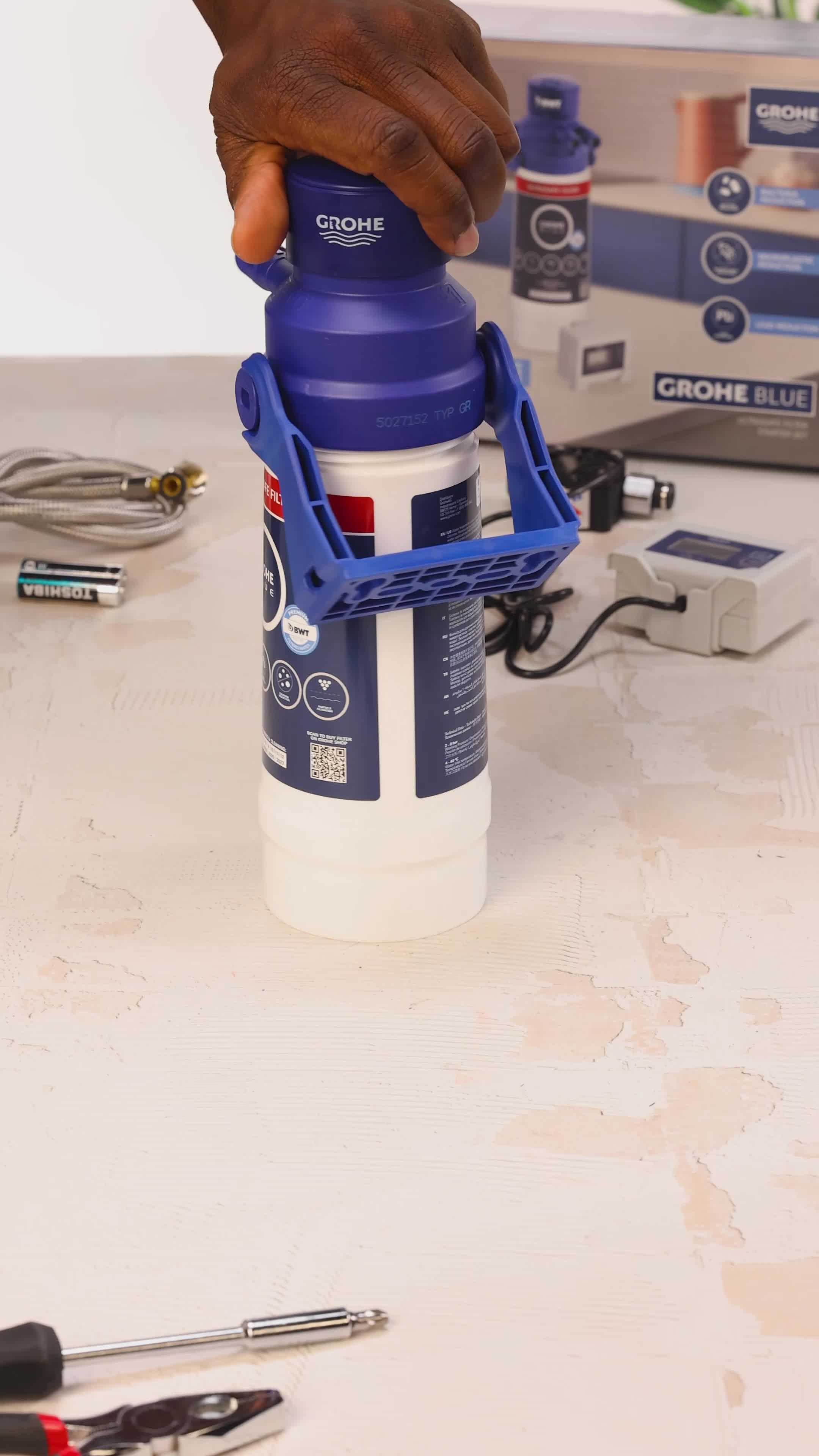 GROHE Blue Filtre UltraSafe 3000L - Retient Bactéries, Microplastiques Et Plomb