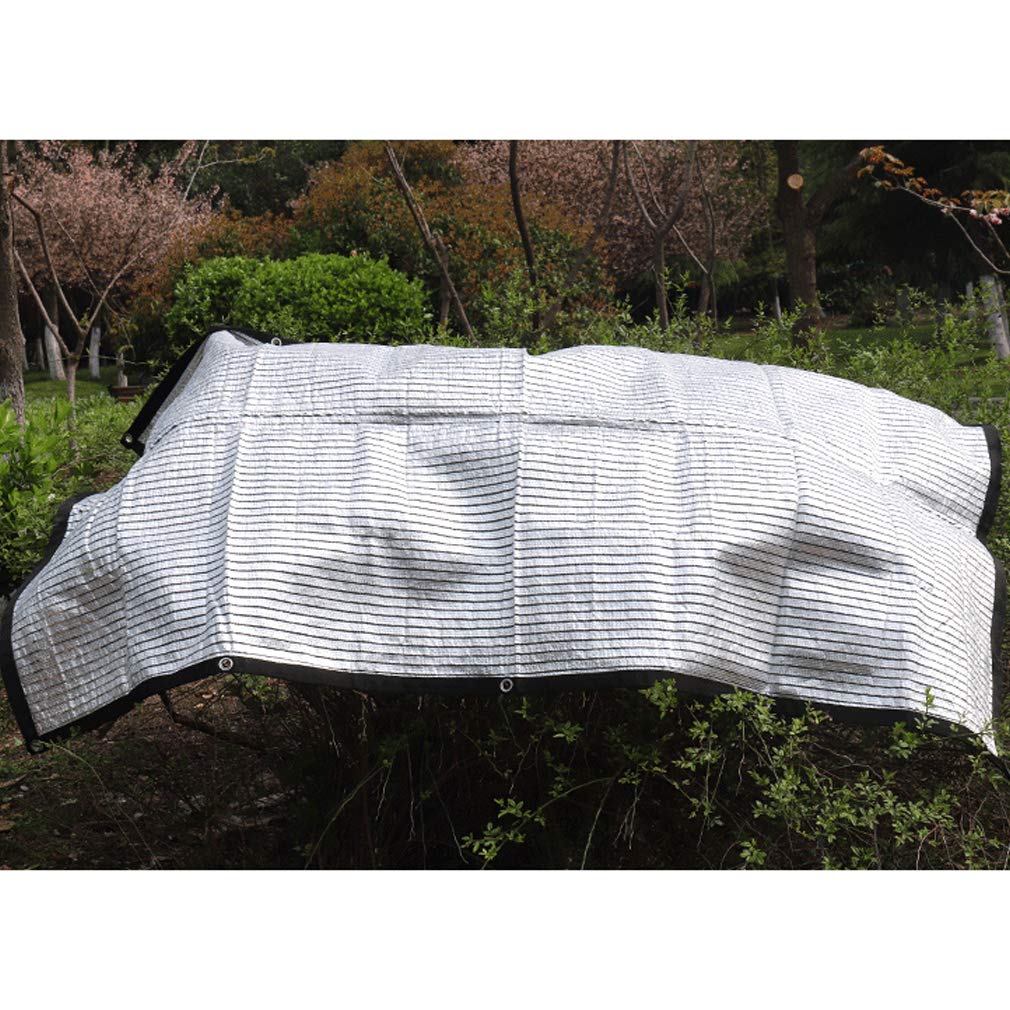 85% Aluminiumfolien Schattennetz,Anti-Aging Wärmedämmung Schattierungsnetz,Atmungsaktives Sichtschutznetz,für Gartengewächshaus Sonnenraum Balkon Dach Sicherheitsfenster (1x3m/3.3x9.8ft)