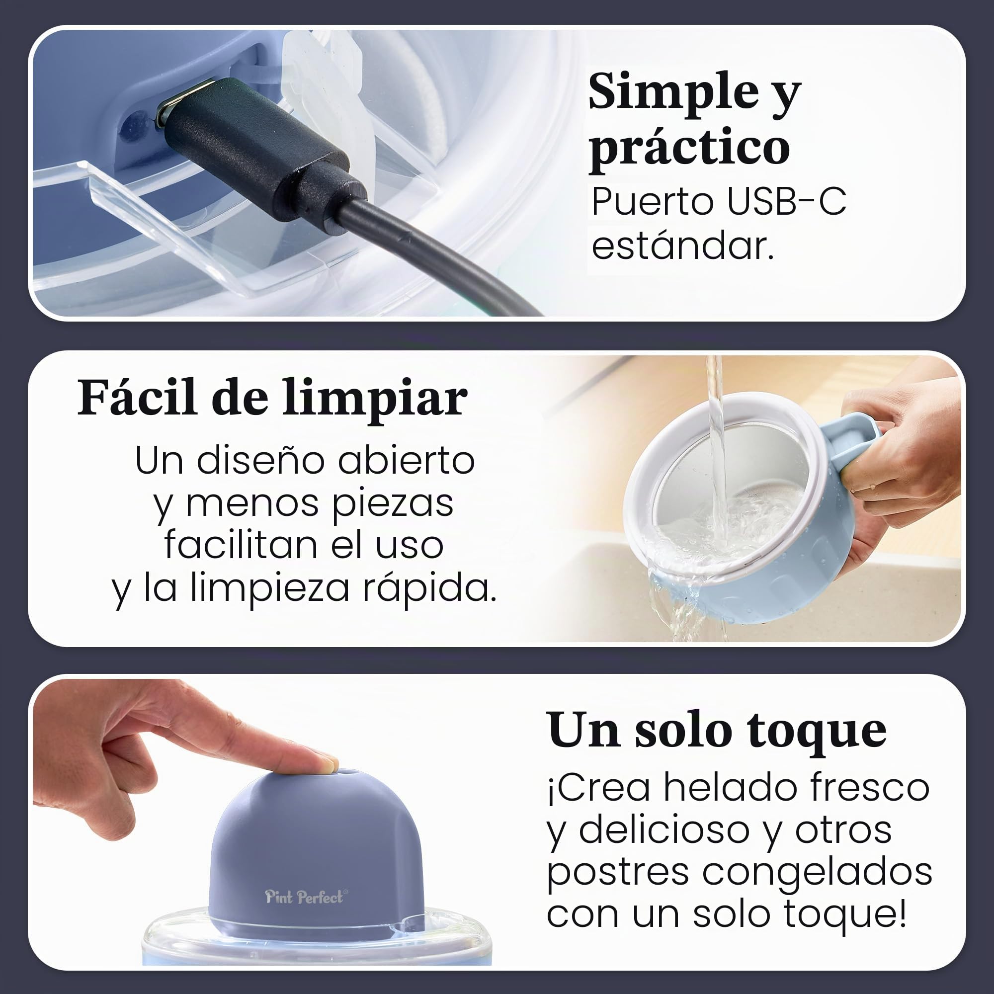 Americana by Elite Pint Perfect™ EIM1205DB - Máquina para hacer helado, 2 cuencos de congelación dobles de 1 pinta de capacidad, yogur congelado, sorbete, gelatina, bígaro