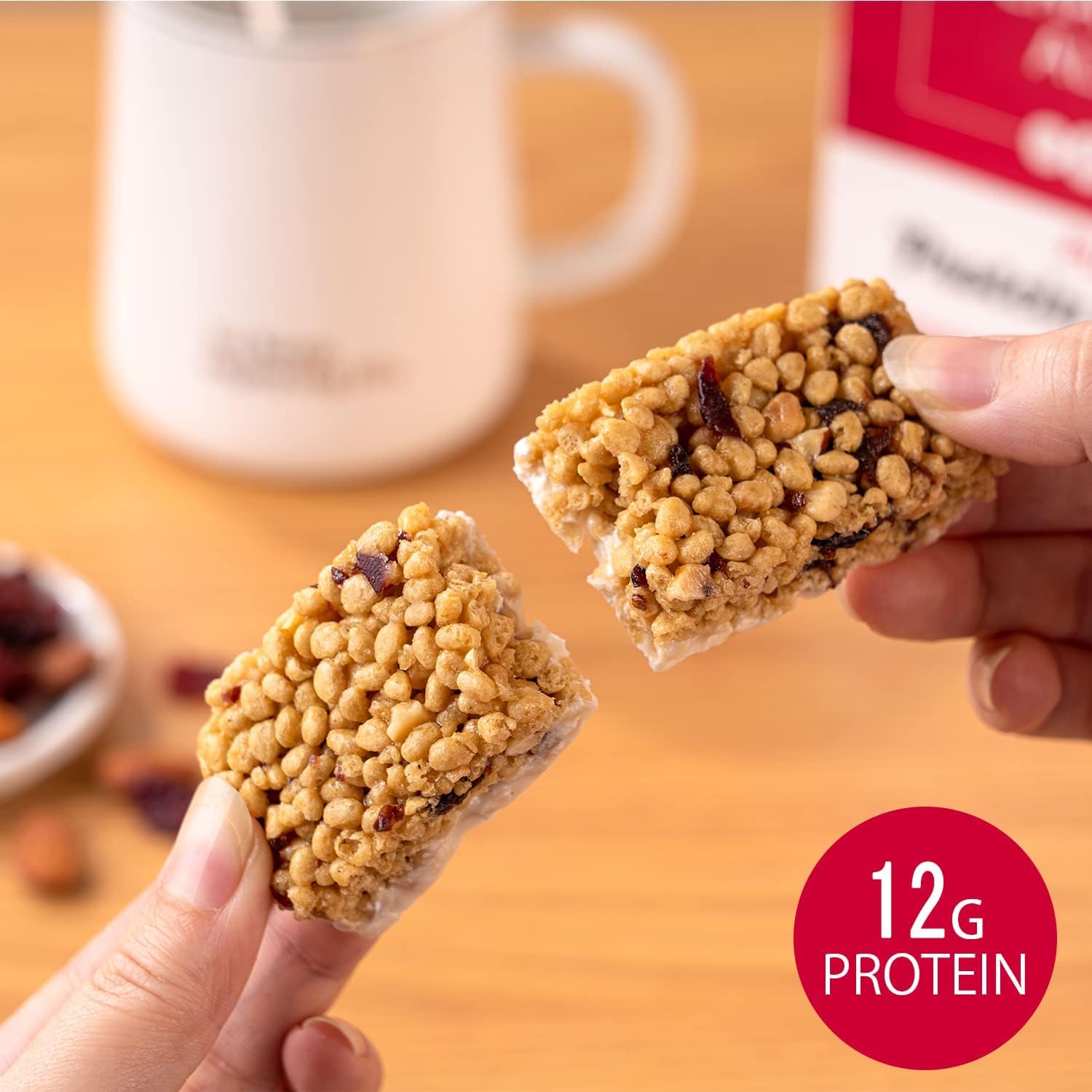 PureFit Protein Snack Bar, Cranberry Almond Crisp Bar, Gluten Free, Low Carb Protein Bar, Non-GMO, Kosher, 12g Protein, 4 fiber - 1.4 Oz (12 Count)