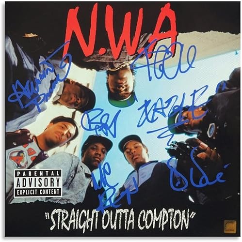 N.W.A Straight Outta Compton - Póster de lienzo para decoración de dormitorio, paisaje, oficina, San Valentín, cumpleaños, regalo, sin marco, 12 x