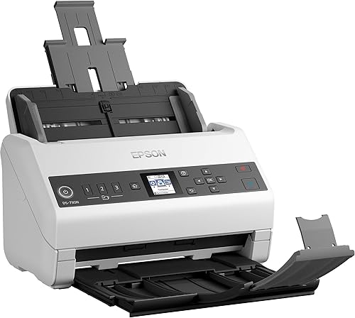 Epson Escáner de documentos a color de red DS-730N, alimentador automático de documentos (ADF), escaneo dúplex de 100 páginas