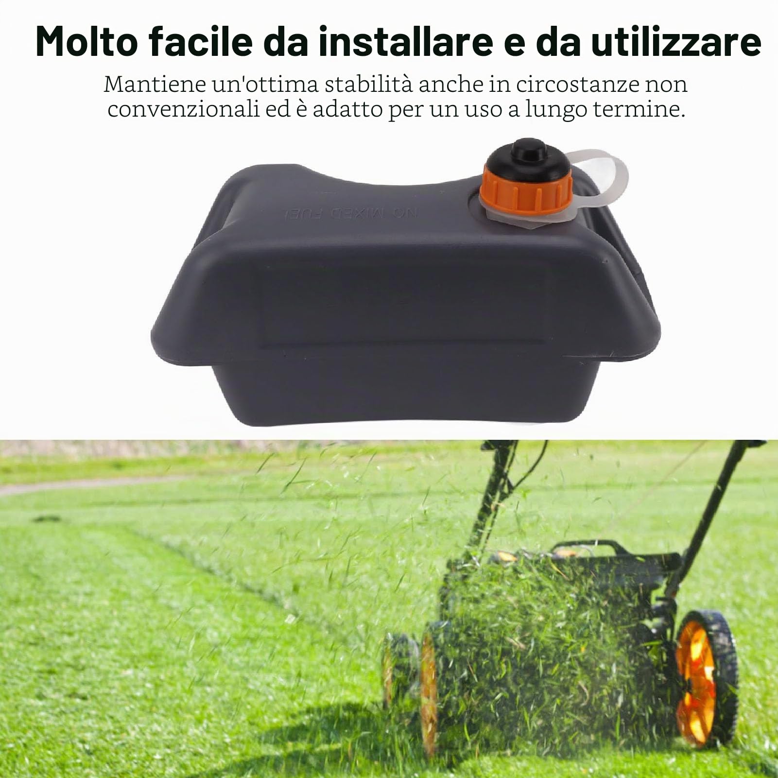 Serbatoio del Carburante per Tosaerba in Plastica Facile da Installare Accessorio Affidabile Ad Alta Durezza Lunga Durata per Robin