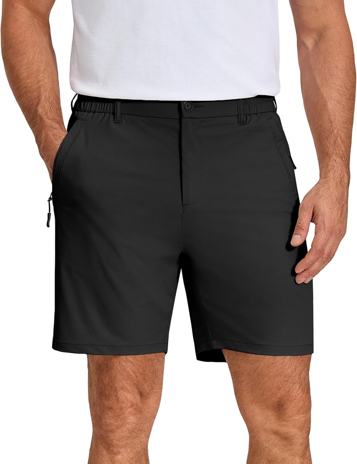 COOFANDY Men's Stretch Golf Shorts 7" Lightweight Casual Hiking Shorts Summer Athletic Work Dress Hybrid Shorts