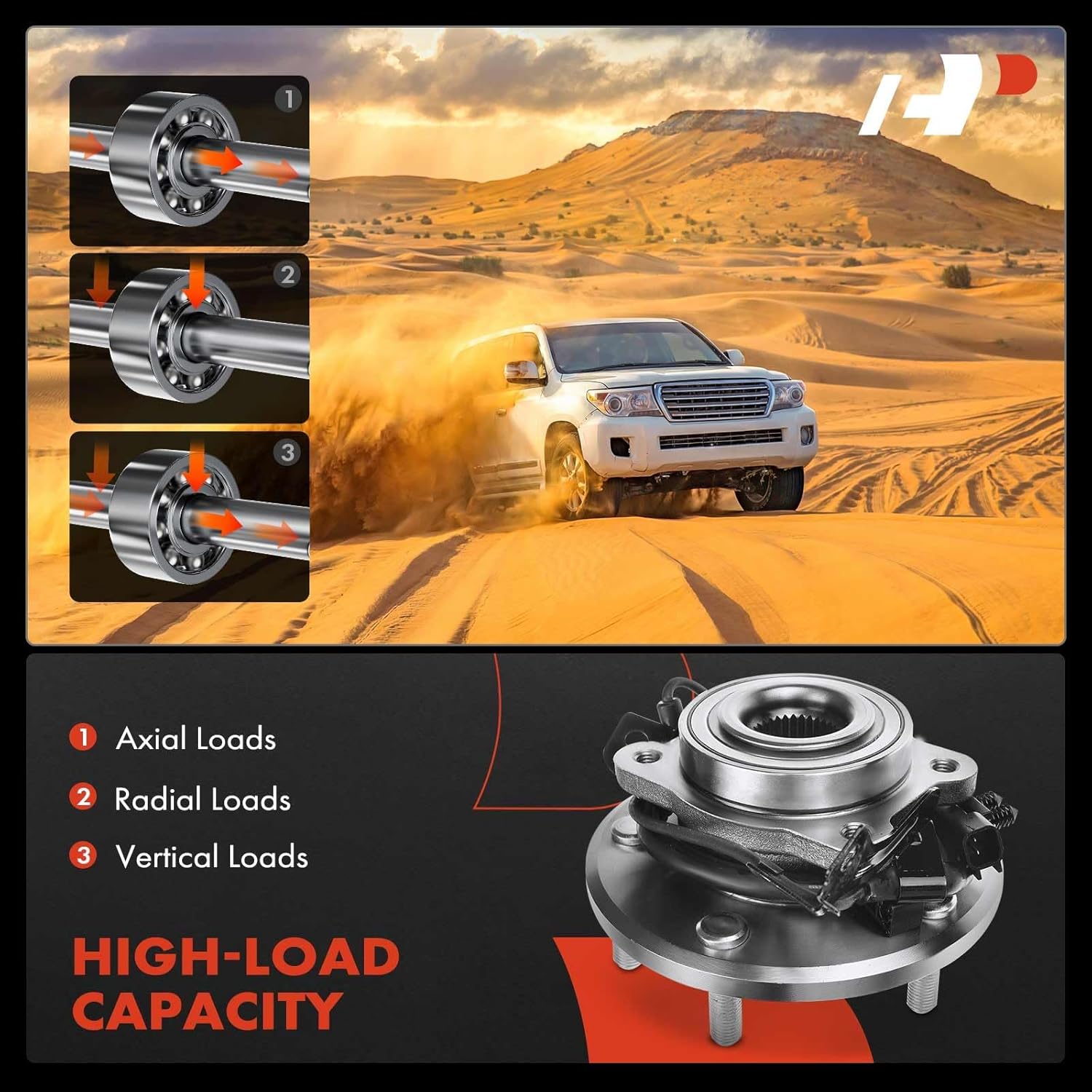 A-Premium Rear Wheel Bearing and Hub Assembly with ABS & 5-Lug Compatible with Dodge Journey 2009-2020