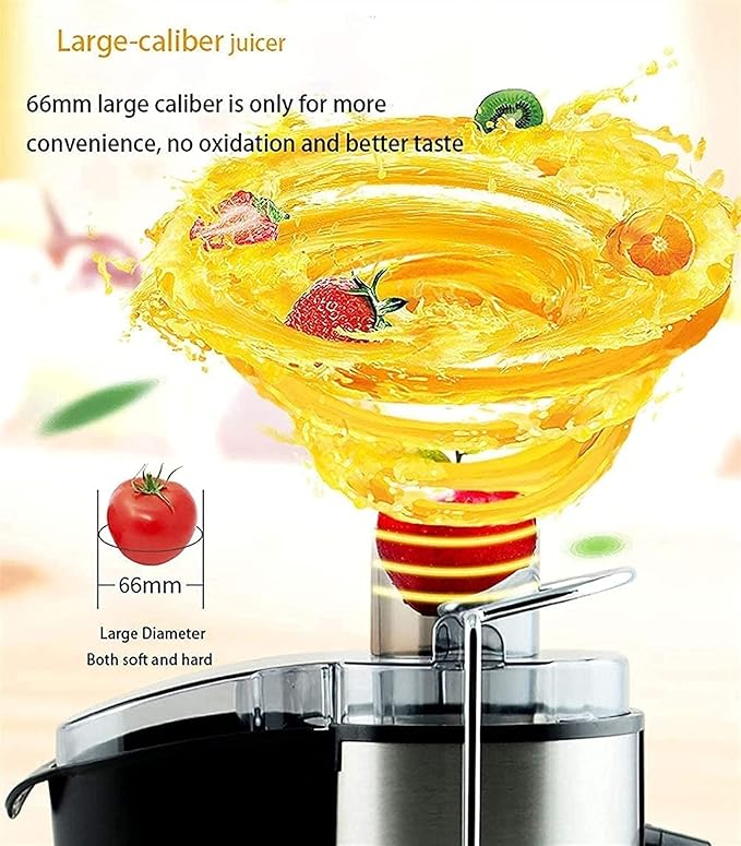 Extractor de Jugos Boca Ancha 3" con 2 Velocidades y Función Pulso, Acero Inoxidable miniatura 3