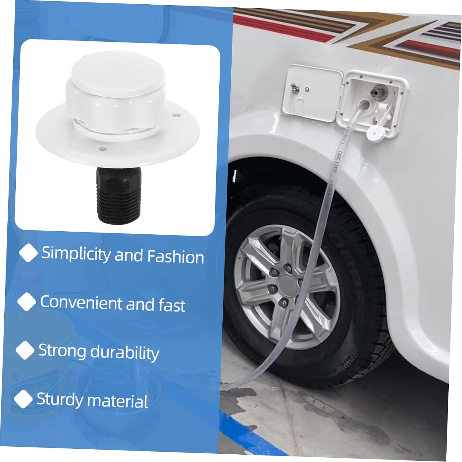 GLEAVI Rv Water Fill Inlet Valve Durable Single Check Valve for Efficient Water Usage Rvs and Travel Trailers Design