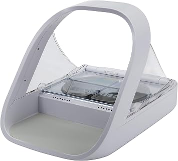 Sure Petcare SureFeed Microchip Pet Feeder Connect with Hub, RFID Collar Tags Compatible, Mobile App Control, for Wet and Dry Food, White, 4xC Cell Batteries Required, Not Included