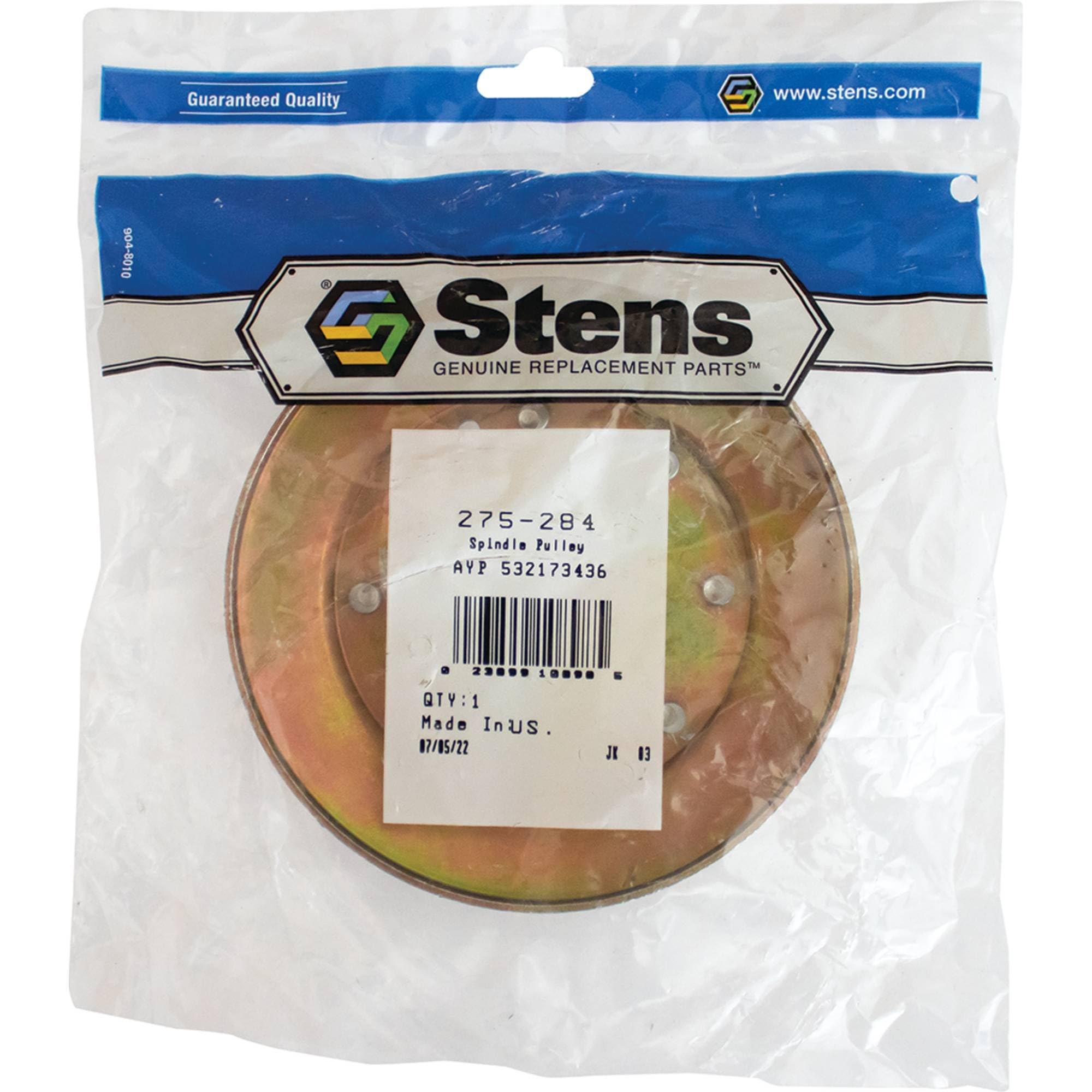 Amazon.com : Stens 275-284 Spindle Pulley : Lawn Mower Deck Parts