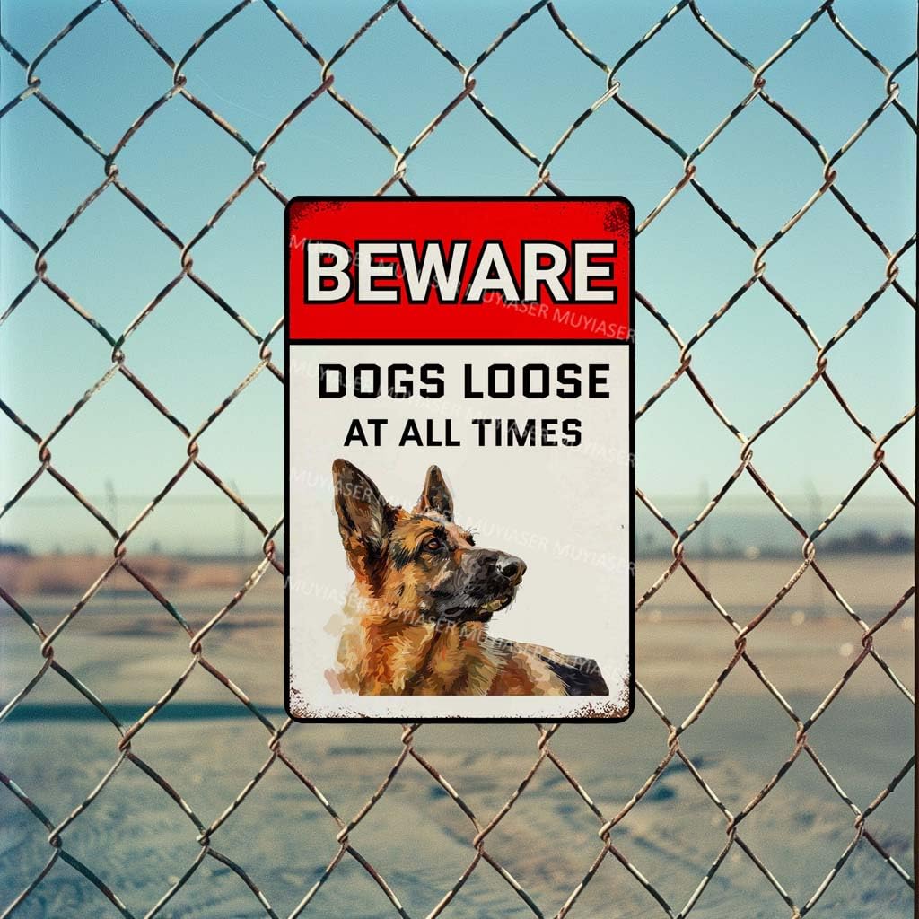 Cartello Metallico "BEWARE OF VICIOUS DOGS" 30,5x20,3 Cm - Targa In Alluminio Vintage Per Esterni/Interni, Divertente Regalo Per Proprietari Di Cani