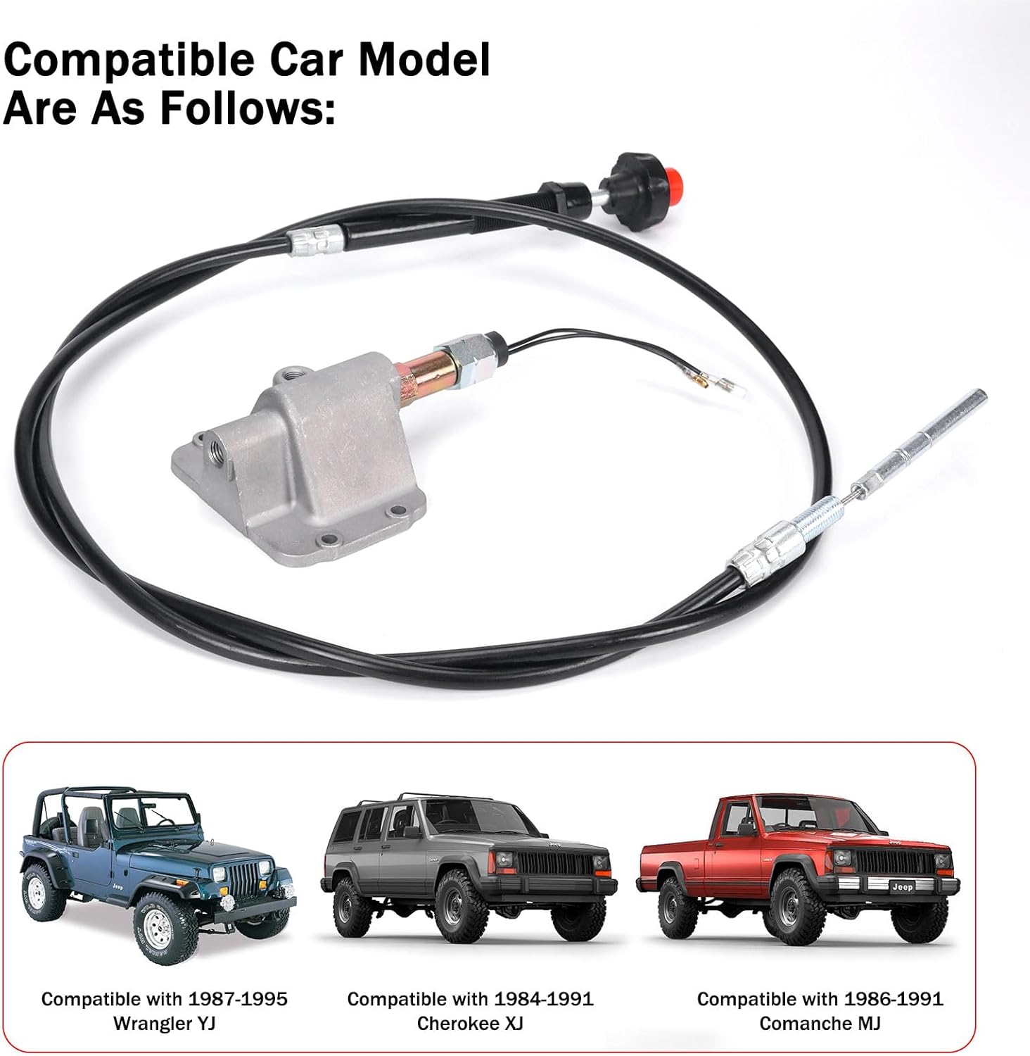 Psl900 Axle Disconnect Kit, 4x4 Posi-Lok Axle Cable Lock Kit for Wrangler YJ 1987-1995 ，for Comanche MJ 1986-1991,Compatible with Jeep Cherokee XJ With Dana 30 Front Axle 1984-1991