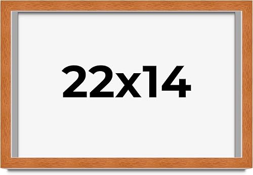 Miniatura 81 de Marco marrón de 18 x 24 pulgadas, marco de madera maciza de nuez de miel, ancho de moldeo de 0.875 pulgadas, profundidad de rabo de 0.875 pulgadas