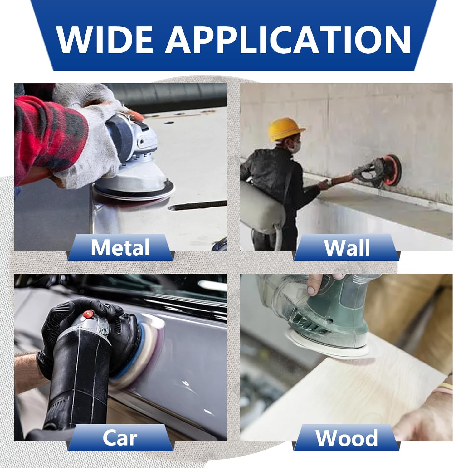 SALI 10 PCS Sandpaper Mesh Abrasive 9 inch Drywall Sander Sandpaper, Dust-Free Hook and Loop Drywall Sanding Disc for Car Wood Drywall Metal Polishing & Grinding P150